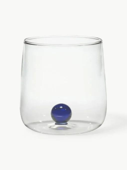 Mundgeblasene Wassergläser Bilia aus Borosilikatglas, 6 Stück