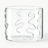 Mundgeblasene Wassergläser Doodle mit Strukturmuster, 2er-Set