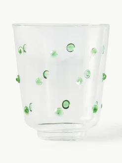 Mundgeblasene Wassergläser Nob aus Borosilikatglas, 2 Stück