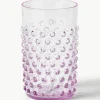 Mundgeblasene Wassergläser Hobnail, 6 Stück