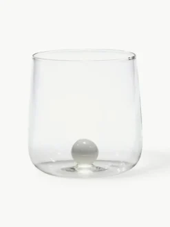 Mundgeblasene Wassergläser Bilia aus Borosilikatglas, 6 Stück