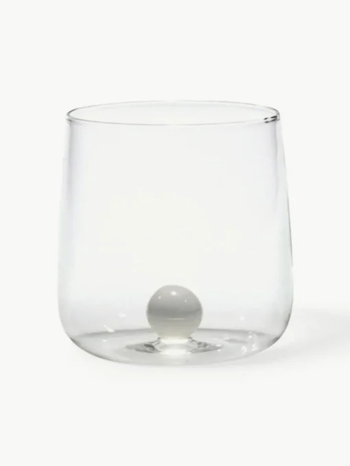 Mundgeblasene Wassergläser Bilia aus Borosilikatglas, 6 Stück
