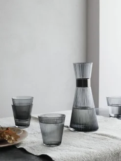 Mundgeblasene Wassergläser Grand Cru aus Rauchglas, 4 Stück