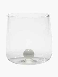 Mundgeblasene Wassergläser Bilia aus Borosilikatglas, 6 Stück