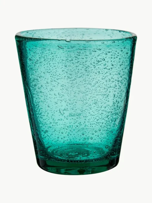 Mundgeblasene Wassergläser Cancun mit Luftbläschen, 6er-Set