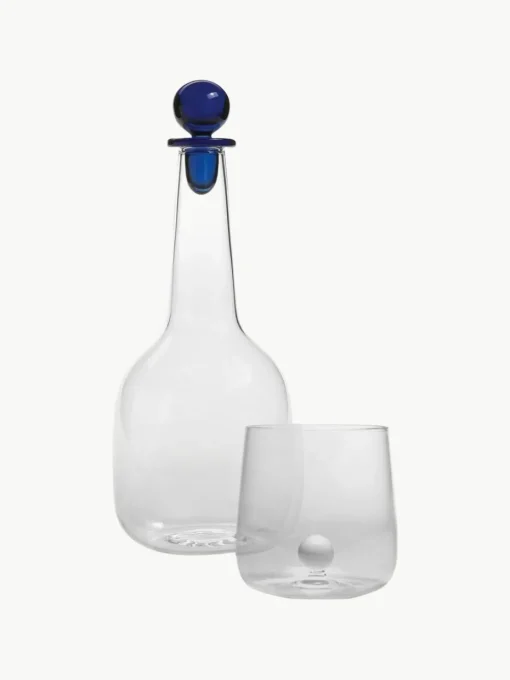 Mundgeblasene Wassergläser Bilia aus Borosilikatglas, 6 Stück