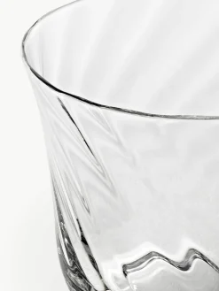 Mundgeblasene Wassergläser Swirl, 4 Stück
