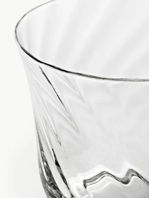Mundgeblasene Wassergläser Swirl, 4 Stück