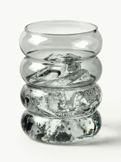 Mundgeblasene Wassergläser Bubbly, 4 Stück