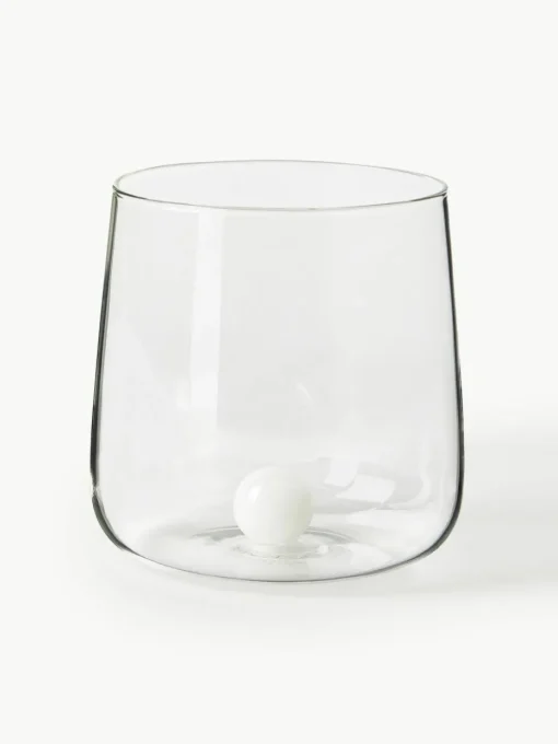 Mundgeblasene Wassergläser Bilia aus Borosilikatglas, 6er-Set