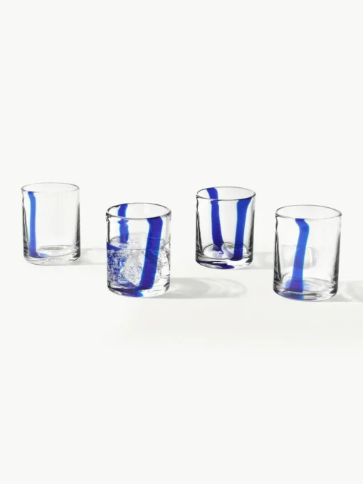 Mundgeblasene Wassergläser Taha, 4er-Set
