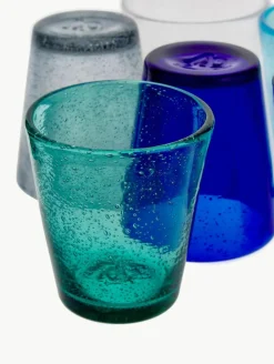 Mundgeblasene Wassergläser Cancun mit Luftbläschen, 6er-Set