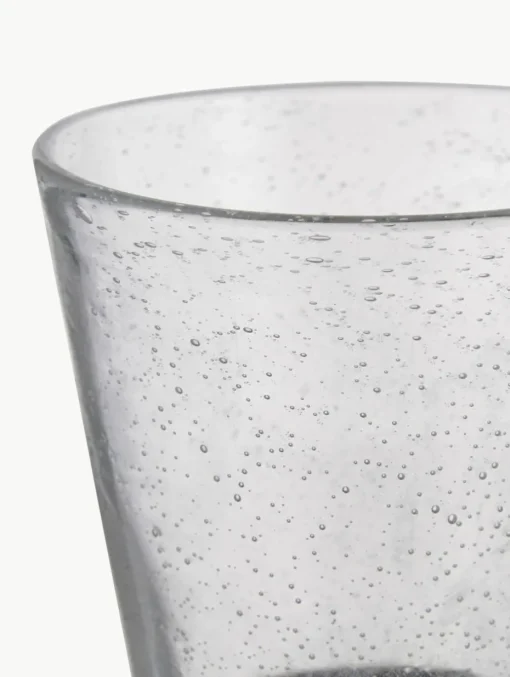 Mundgeblasene Wassergläser Cancun mit Luftbläschen, 6er-Set