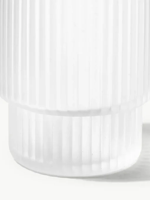 Mundgeblasene Wassergläser Ripple mit Rillenrelief, 4er-Set