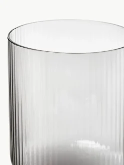 Mundgeblasene Weingläser Ripple mit Rillenrelief, 2 Stück