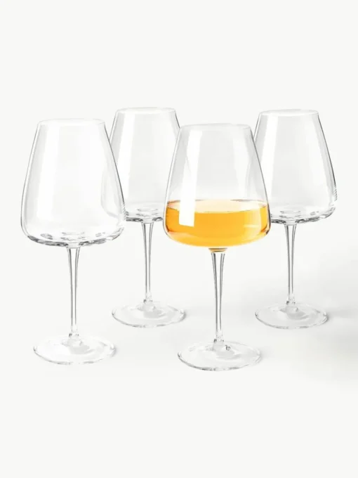 Mundgeblasene Weißweingläser Ellery, 4 Stück