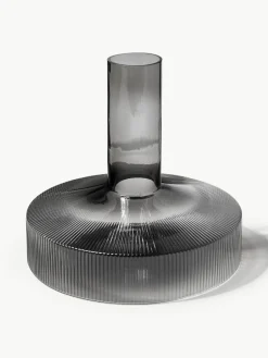 Mundgeblasener Dekanter Ripple mit Rillenrelief, 1.1 L