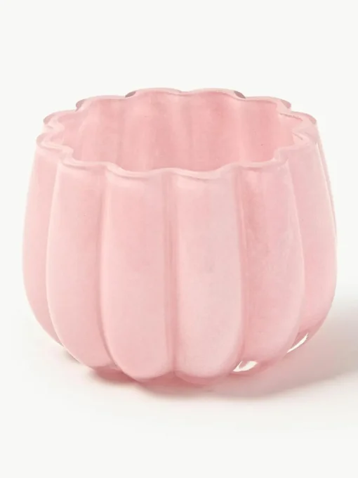 Mundgeblasener Glas-Teelichthalter Melon