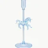 Mundgeblasener Kerzenhalter Pegasus aus Borosilikatglas