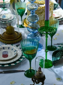 Mundgeblasener Kerzenhalter Carousel aus Borosilikatglas