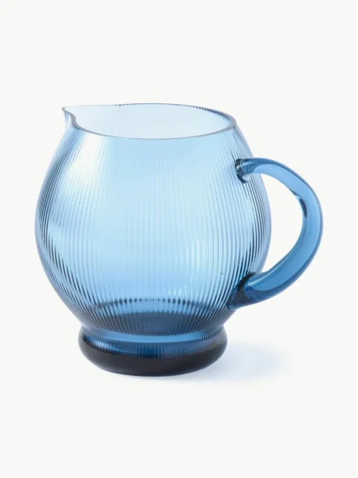 Mundgeblasener Krug Pum mit Rillenstruktur, 2 L