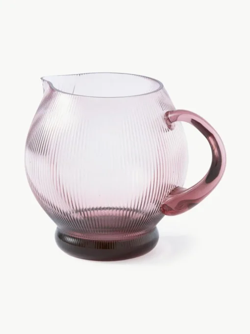 Mundgeblasener Krug Pum mit Rillenstruktur, 2 L