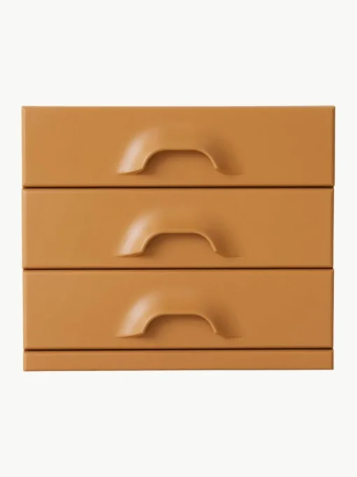 Nachttisch Ginger Orange mit Schubladen