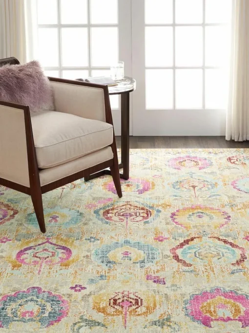 Niederflor-Teppich Kashan mit Ornamenten