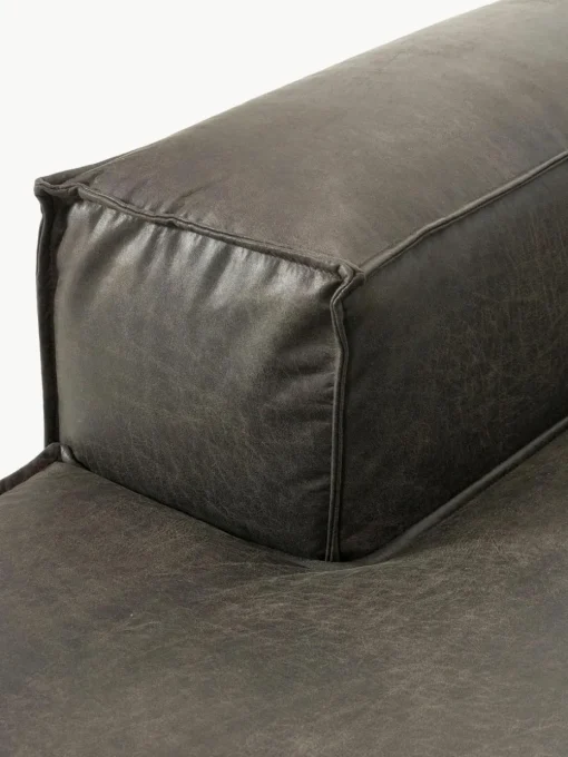 Ottomane-Eckmodul Lennon aus recyceltem Leder