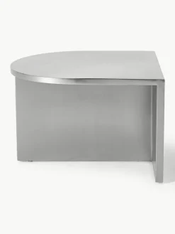 Ovale Couchtische Leander aus Metall und Marmor, 2er-Set