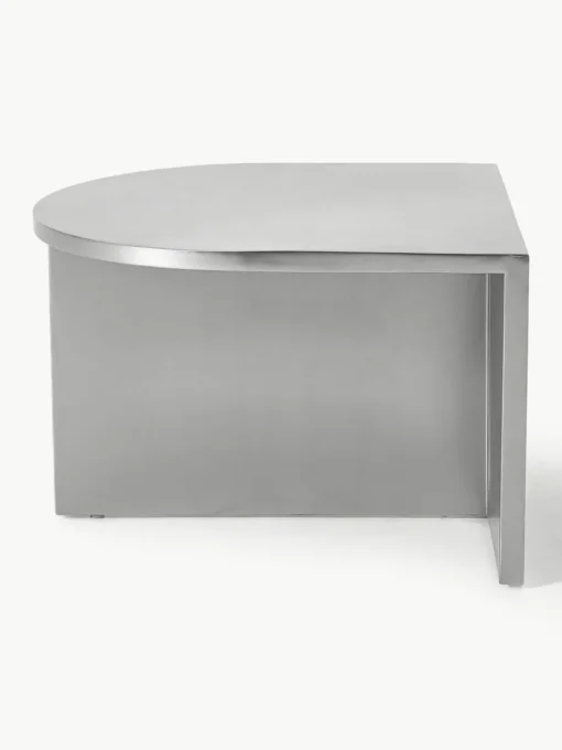 Ovale Couchtische Leander aus Metall und Marmor, 2er-Set