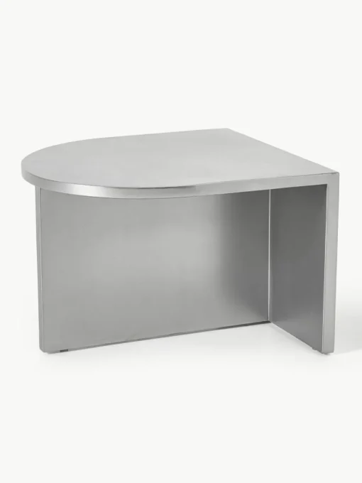 Ovale Couchtische Leander aus Metall und Marmor, 2er-Set