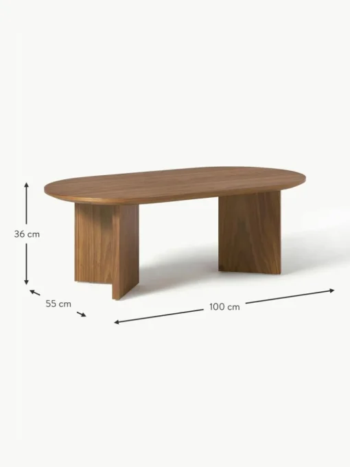 Ovaler Holz-Couchtisch Toni