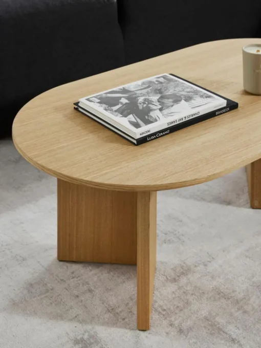Ovaler Holz-Couchtisch Toni