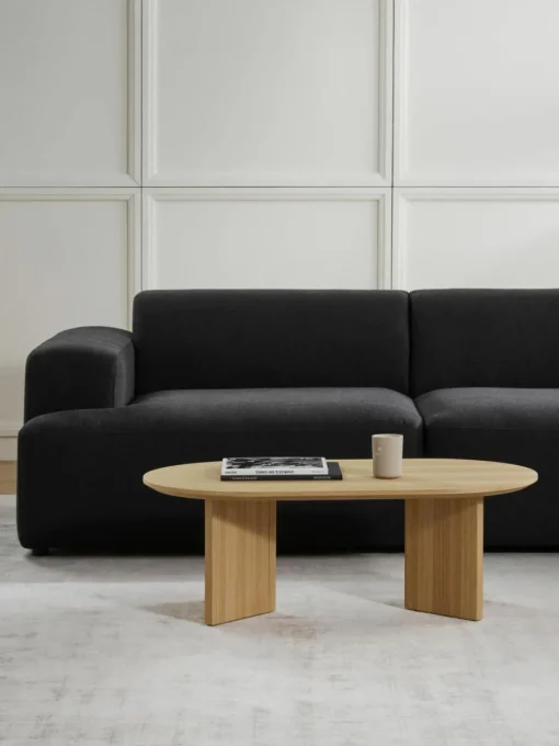 Ovaler Holz-Couchtisch Toni