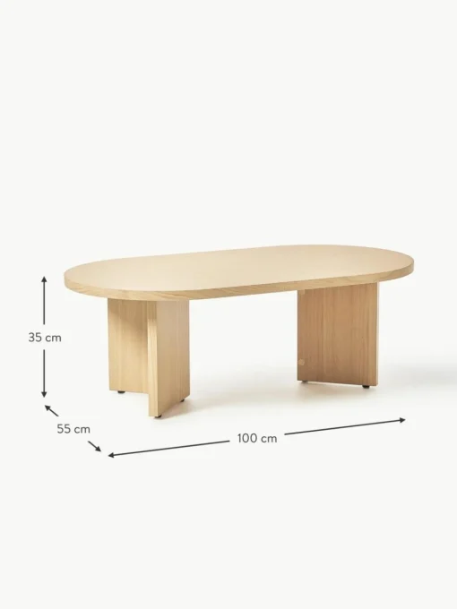Ovaler Holz-Couchtisch Toni