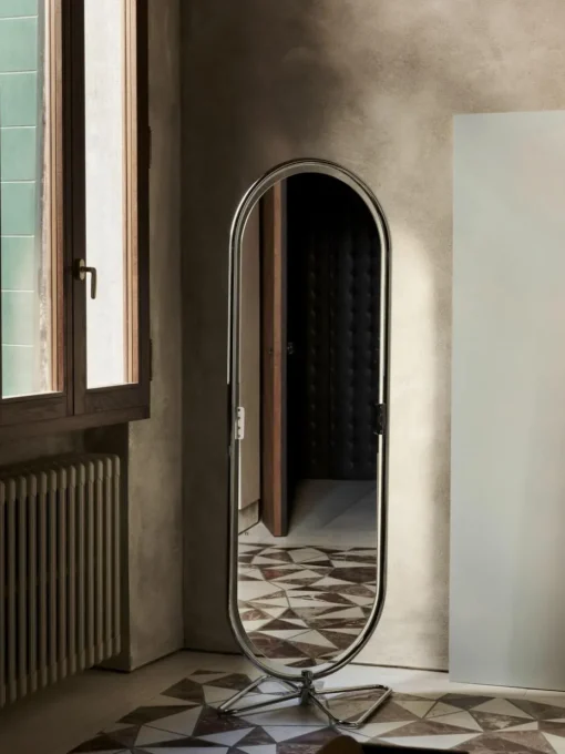 Ovaler Standspiegel System 1-2-3, Design Verner Panton
