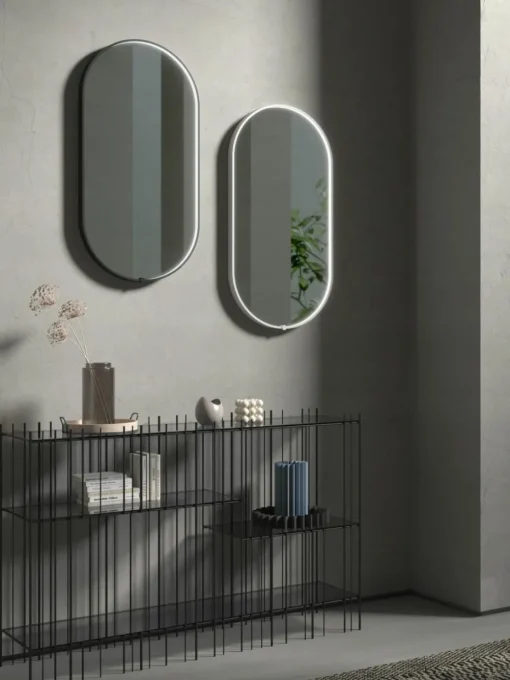 Ovaler Wandspiegel Avior mit LED-Beleuchtung