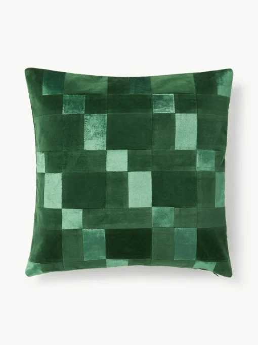 Patchwork-Kissenhülle Bastien aus Samt