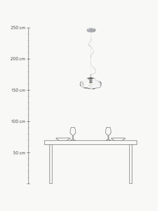 Pendelleuchte Amora aus Glas