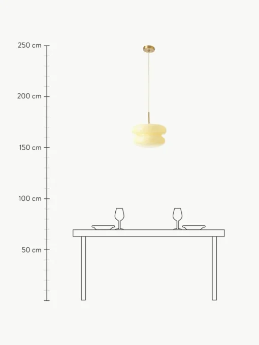 Pendelleuchte Baya aus Opalglas