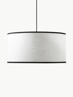 Pendelleuchte Claudette mit Leinenschirm