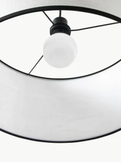 Pendelleuchte Claudette mit Leinenschirm