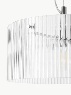 Pendelleuchte Emmi aus geriffeltem Glas