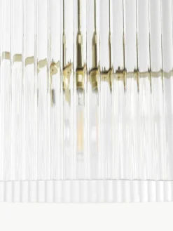 Pendelleuchte Emmi aus geriffeltem Glas