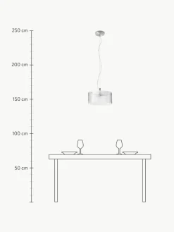 Pendelleuchte Emmi aus geriffeltem Glas