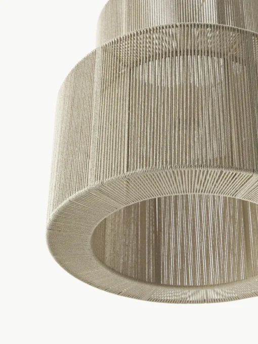 Pendelleuchte Lace aus Leinenfäden