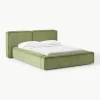 Polsterbett Lennon aus Cord mit Stauraum