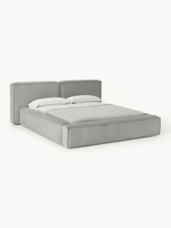 Polsterbett Lennon aus Cord mit Stauraum