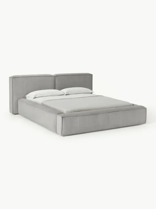 Polsterbett Lennon aus Cord mit Stauraum